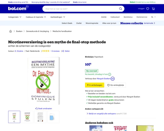 Nicotineverslaving: een mythe Logo