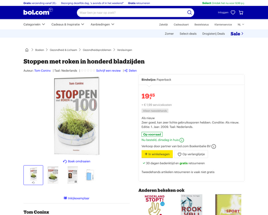 Stoppen Met Roken In Honderd Bladzijden Logo